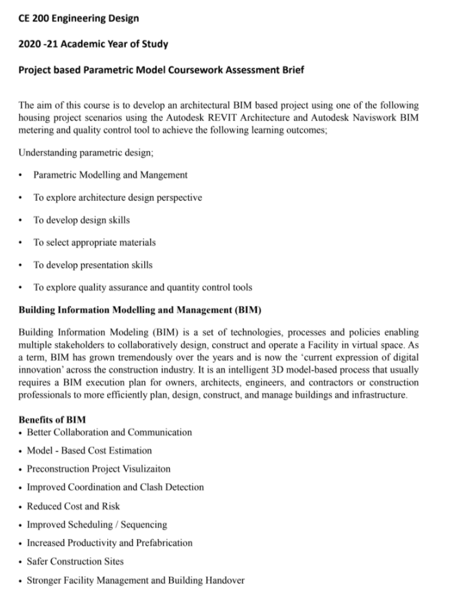 Solved CE 200 Engineering Design 2020 -21 Academic Year of | Chegg.com