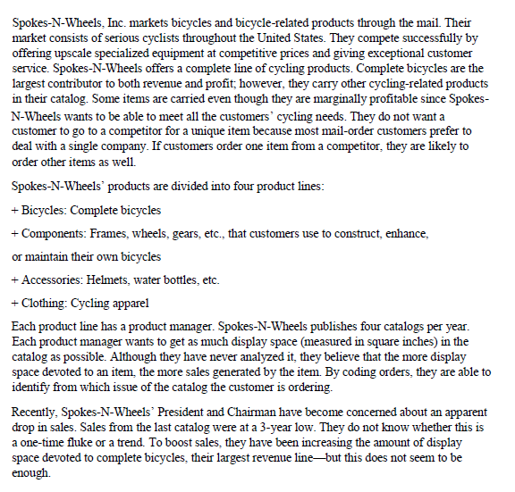 SpokesNWheels, Inc. markets bicycles and