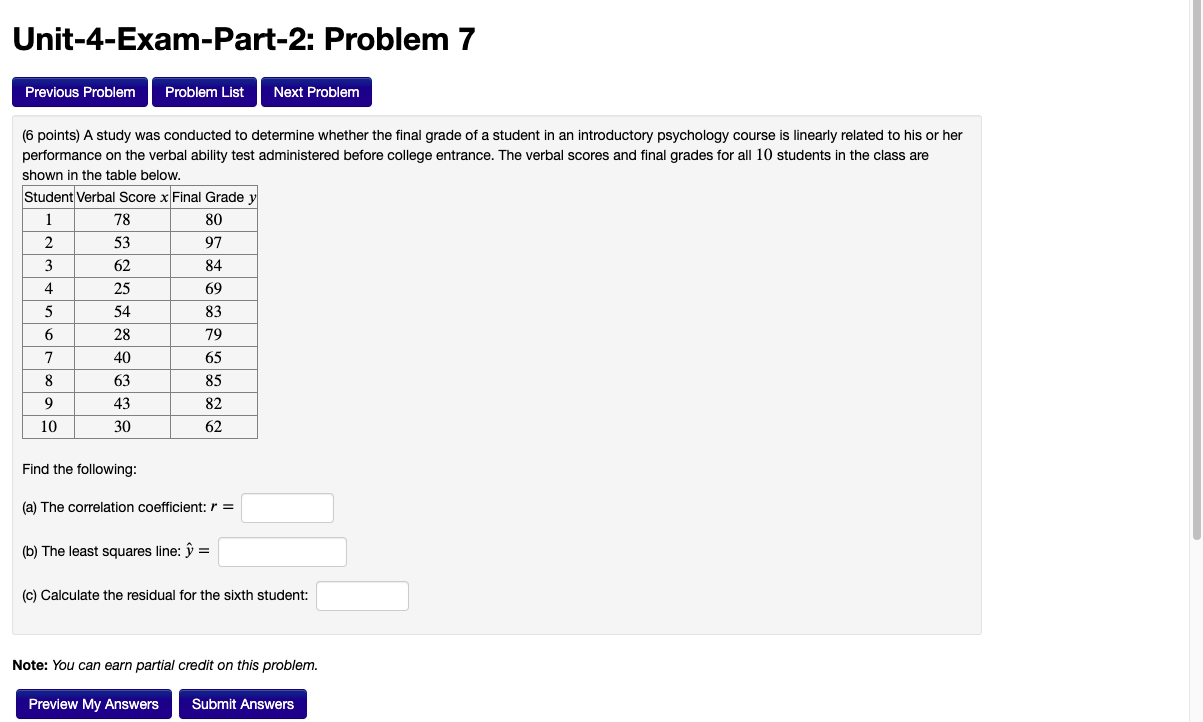 Solved (6 points) A study was conducted to determine whether | Chegg.com