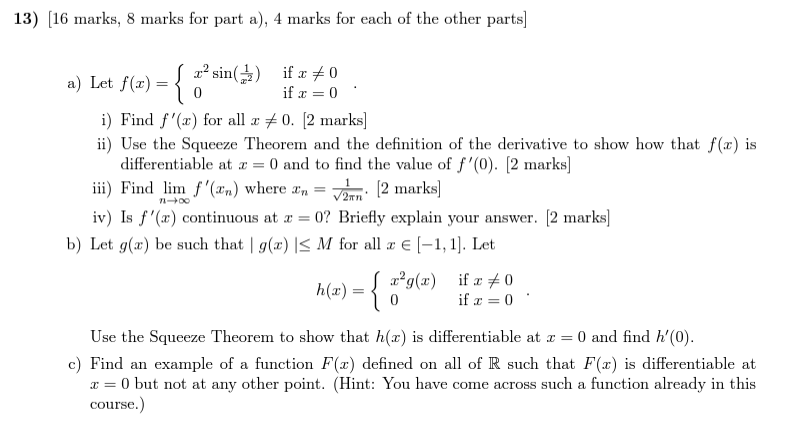 Solved 3) [16 marks, 8 marks for part a), 4 marks for each | Chegg.com