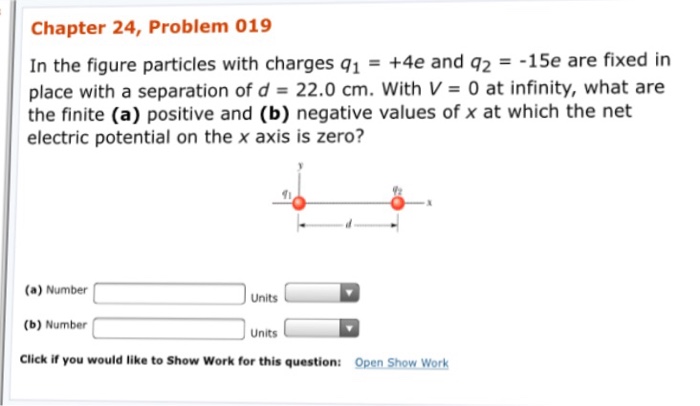 Solved In the figure particles with charges q_1 = +4e and | Chegg.com