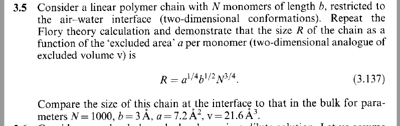 3 5 Consider A Linear Polymer Chain With N Monomer Chegg Com