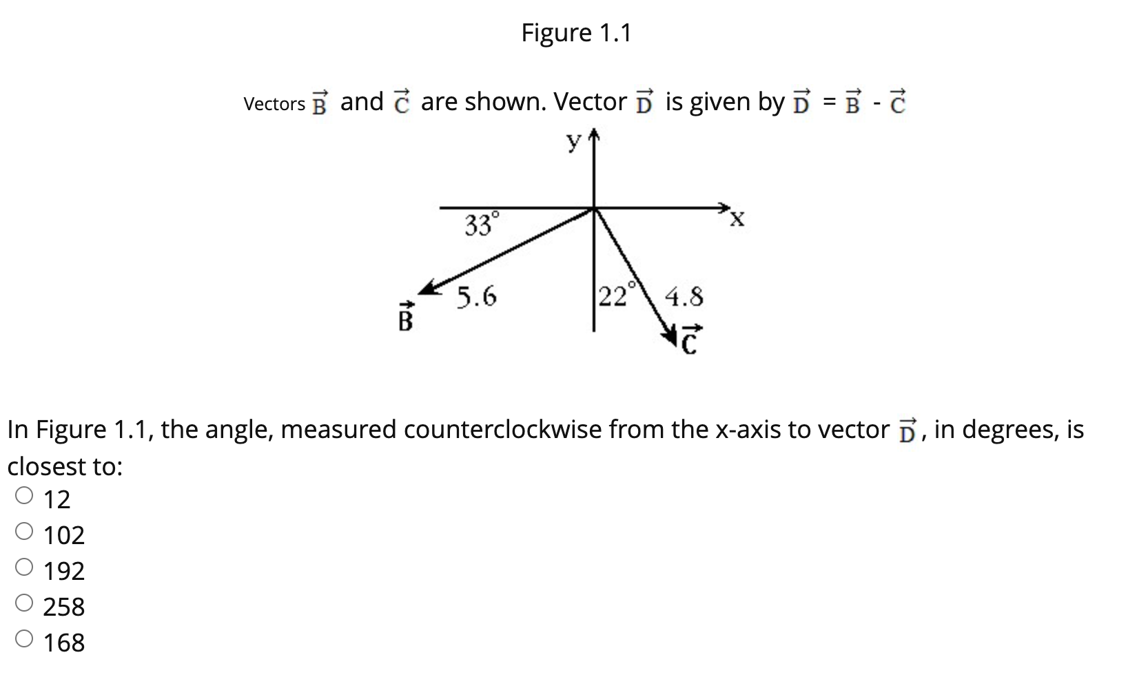 Solved Figure 1.1 = Vectors B And C Are Shown. Vector D Is | Chegg.com