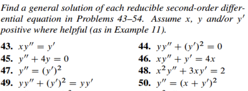 Solved Find a general solution of each reducible | Chegg.com