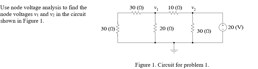 Solved Use node voltage analysis to find the node voltages | Chegg.com