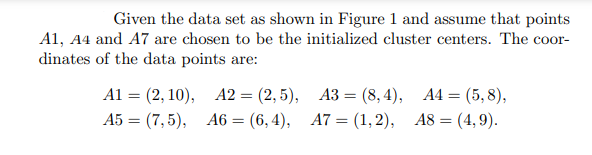 Solved Given the data set as shown in Figure 1 and assume | Chegg.com
