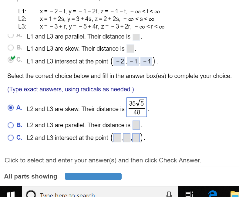 Two lines either intersect or are parallel