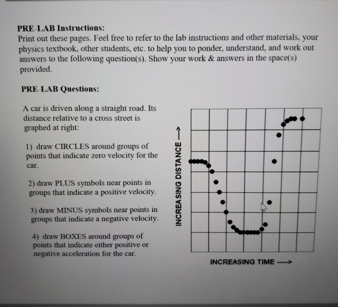 Pre Lab Physics Example Solved PRE-LAB Instructions: Print out these pages. Feel | Chegg.com