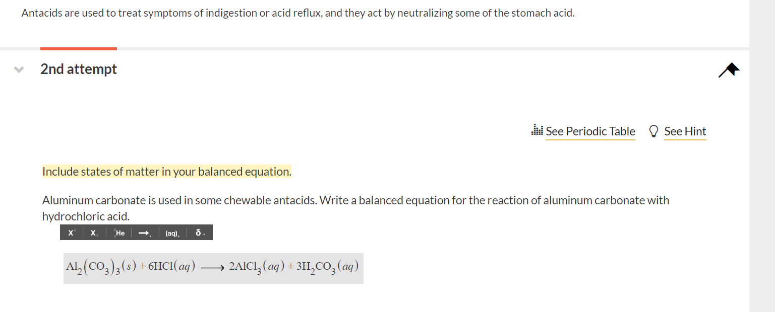 Solved Antacids are used to treat symptoms of indigestion or