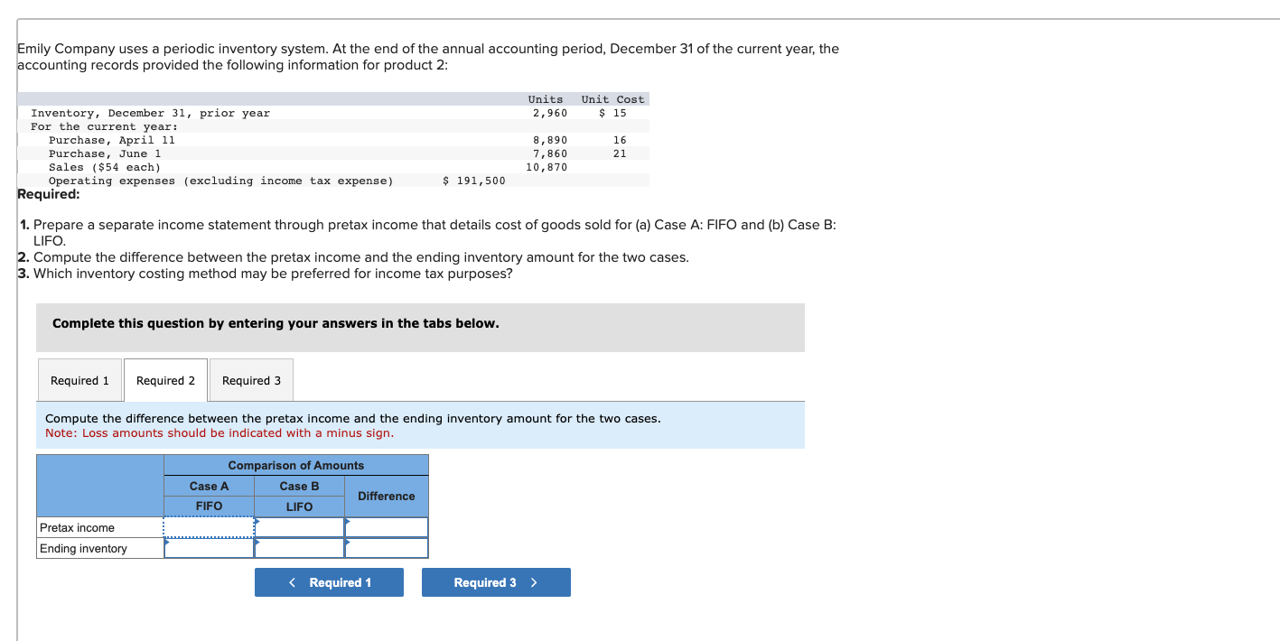 [Solved]: Emily Company uses a periodic inventory system. A
