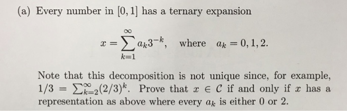 Solved In the below question, the scripted C is the Cantor | Chegg.com