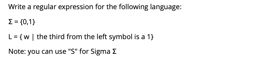 Solved Write a regular expression for the following | Chegg.com