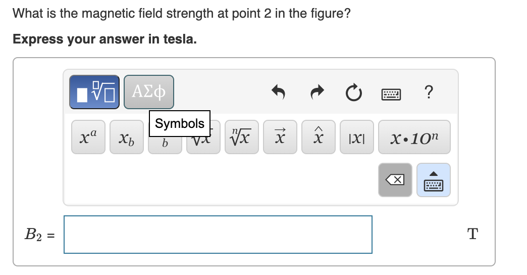 Solved What is the magnetic field strength at point 1 in the | Chegg.com