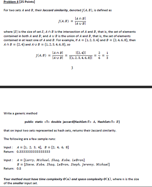 Problem 1 (25 Points) Write a method public static | Chegg.com