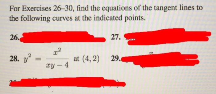 equations of tangent lines common core geometry homework answers