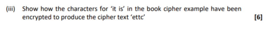 Solved (iii) Show how the characters for 'it is in the book | Chegg.com