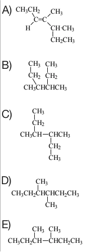 Solved A) CH:CH CH; CH.CH , I CH,CH, B) CH, CH3 Сн, сь | Chegg.com