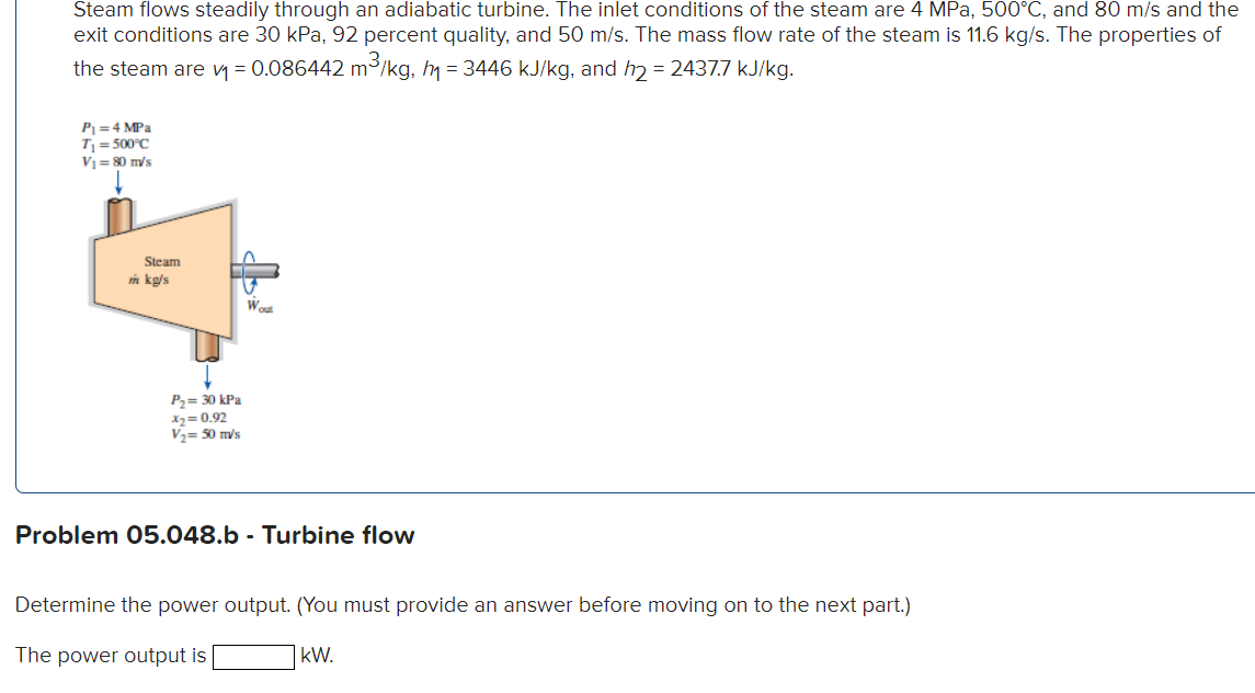 Solved Steam Flows Steadily Through An Adiabatic Turbine. | Chegg.com