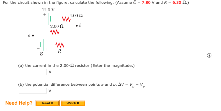 Solved For the circuit shown in the figure, calculate the | Chegg.com