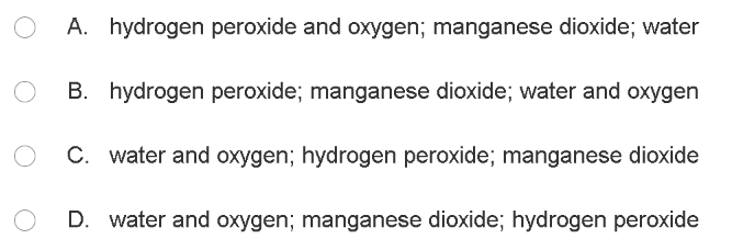 A Hydrogen Peroxide Decomposes To Form Water And Chegg Com