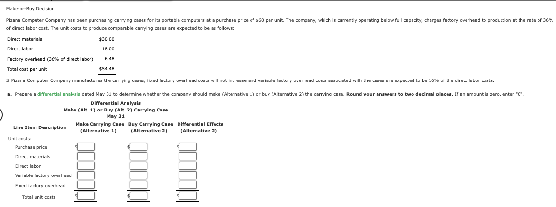 Solved Pizana Computer Company Has Been Purchasing Carrying Chegg Com