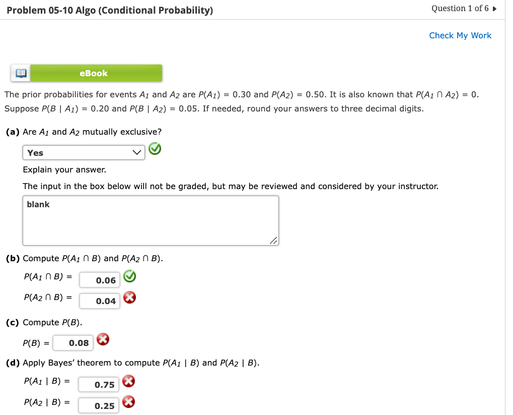 Solved The Prior Probabilities For Events A1 And A2 Are | Chegg.com