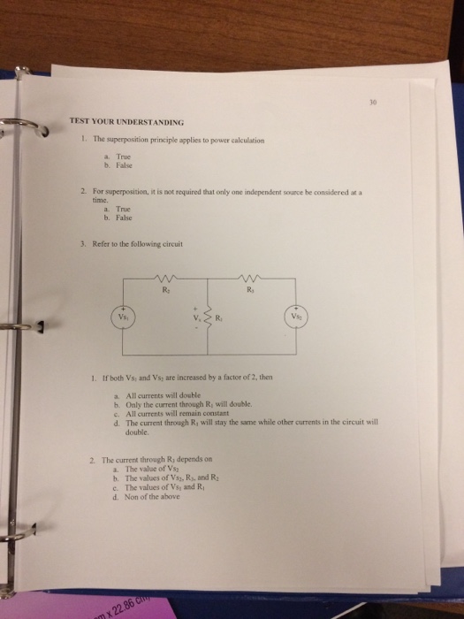 Solved 27 ELECTRIC CIRCUITS LAB4 sUPERPOSITION THEOREM | Chegg.com