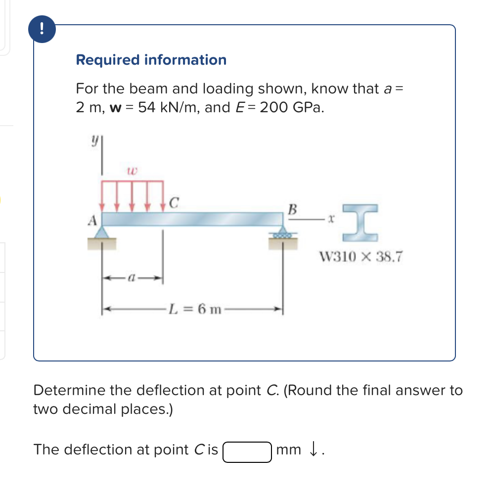 Solved Required information For the beam and loading shown, | Chegg.com