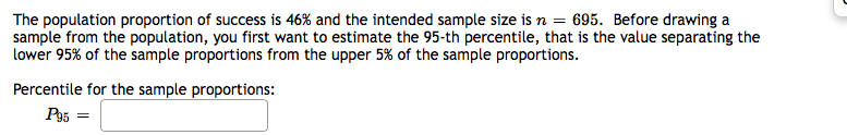 Solved The population proportion of success is 46% and the | Chegg.com