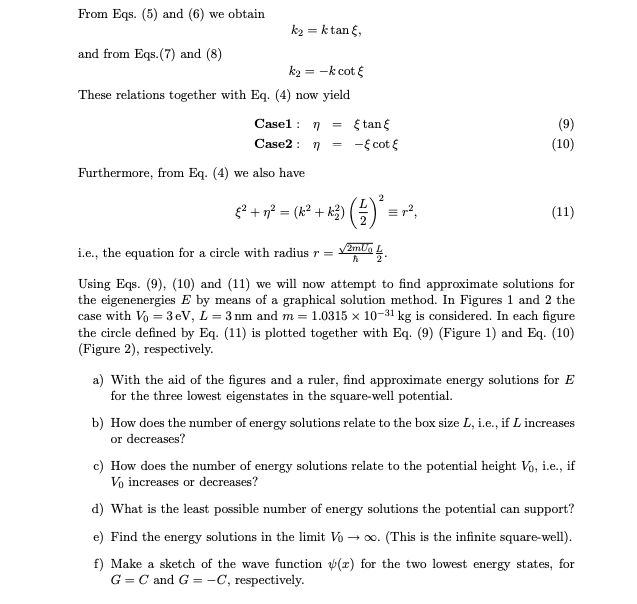 Solved From Eqs 5 And 6 We Obtain K2 Ktang And Fr Chegg Com