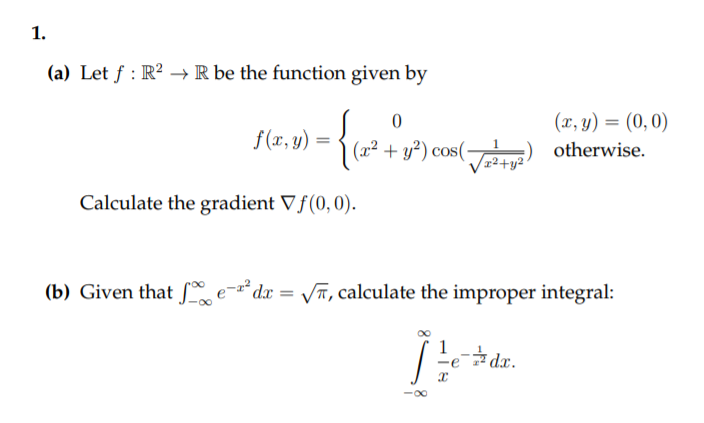 Solved 1 A Let F R2 R Be The Function Given By 0 F X