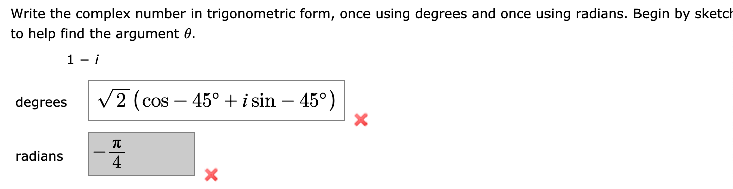 Solved Use a calculator to help write the complex number in | Chegg.com