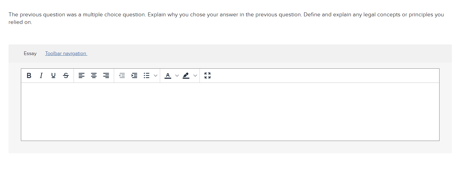 The previous question was a multiple choice question. Explain why you chose your answer in the previous question. Define and 