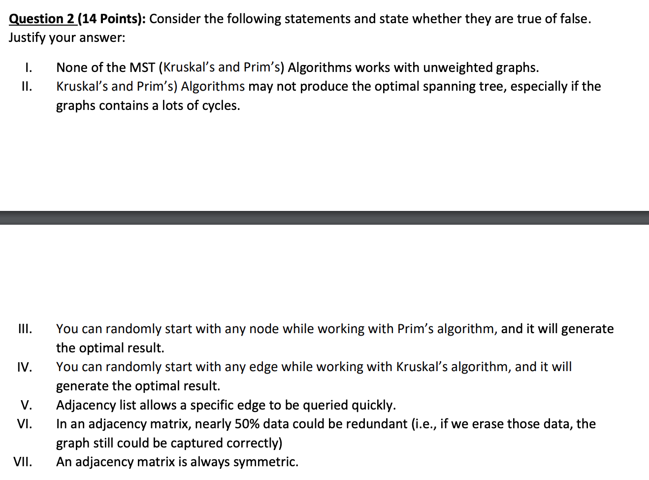 Solved Question 2 (14 Points): Consider the following | Chegg.com