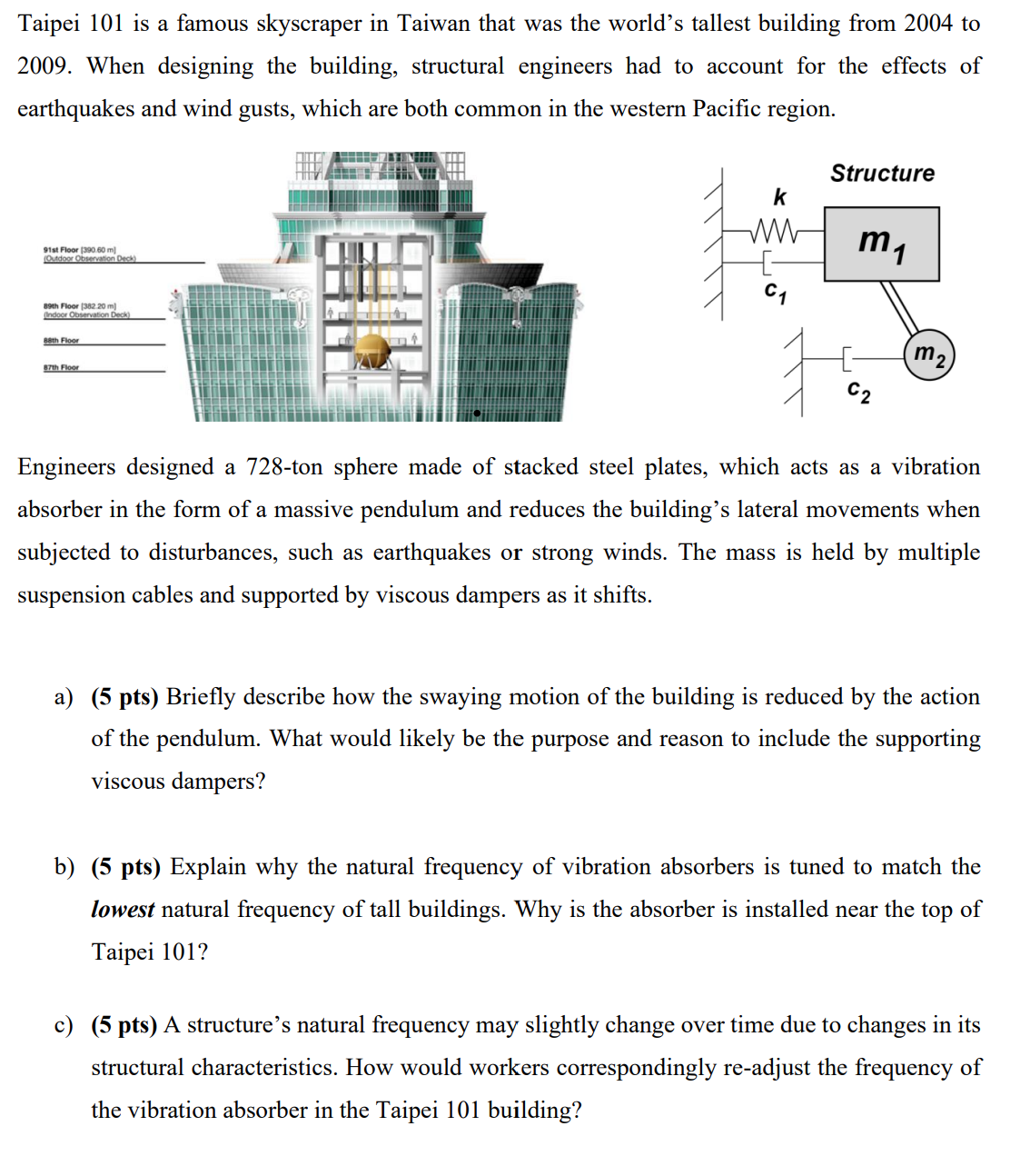 Solved Taipei 101 is a famous skyscraper in Taiwan that was