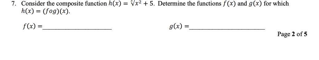 Solved 7. Consider The Composite Function \\( | Chegg.com