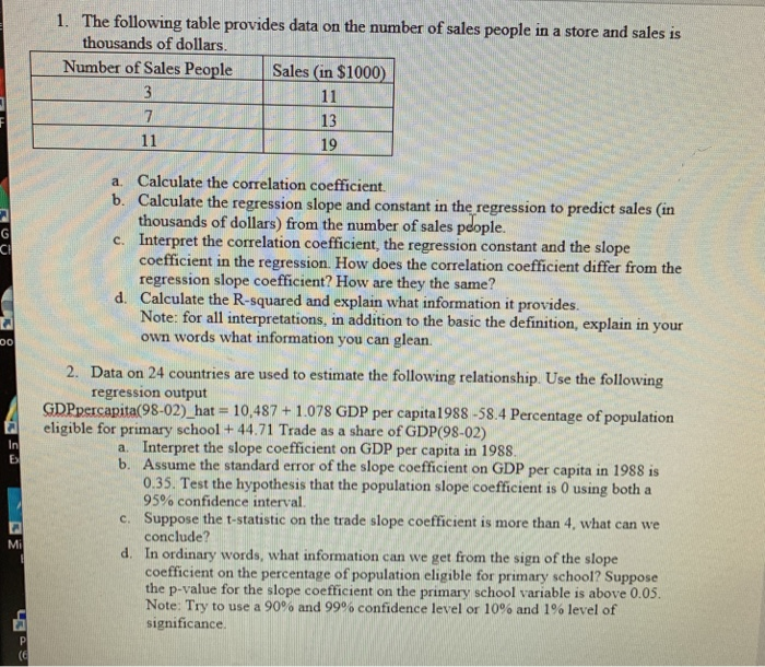 Solved The following table provides data on the number of | Chegg.com