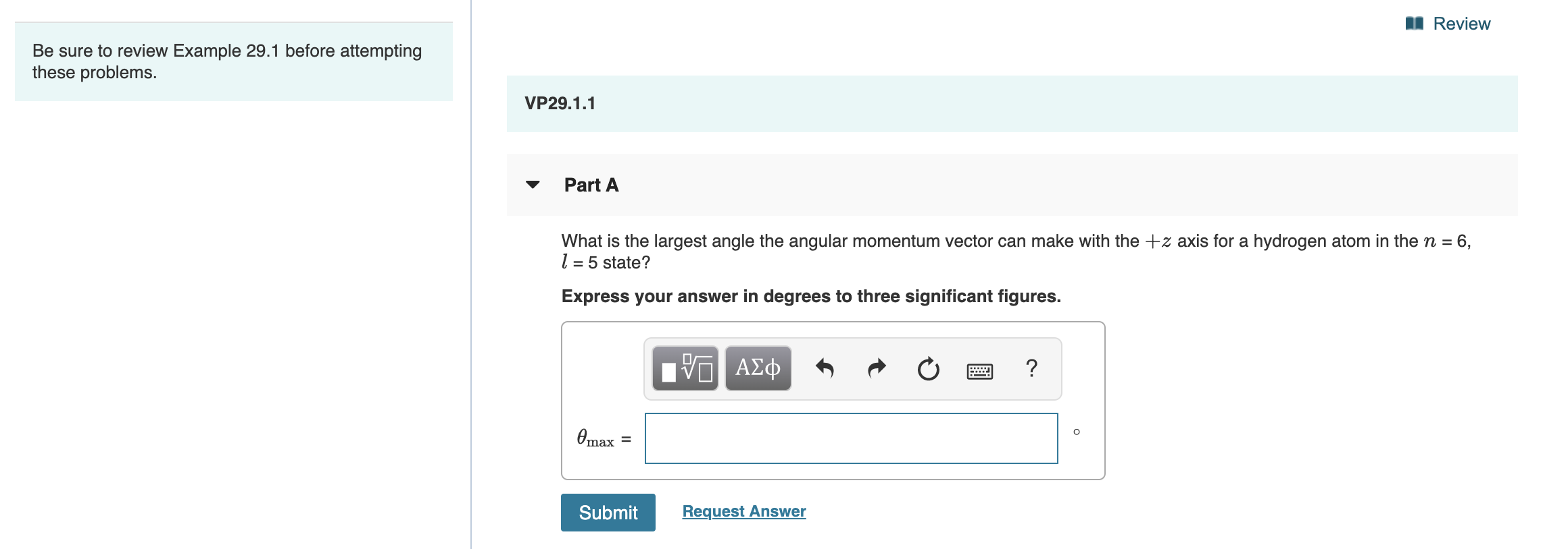 Solved Review Be sure to review Example 29.1 before | Chegg.com