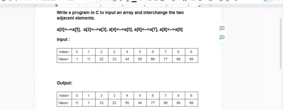 Solved Write a program in C to input an array and | Chegg.com