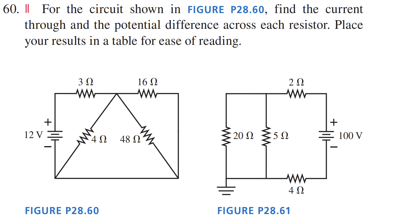 Solved 60. I For the circuit shown in FIGURE P28.60, find | Chegg.com