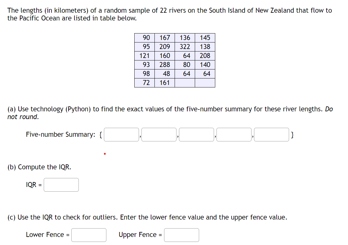 Solved The lengths (in kilometers) of a random sample of 22 | Chegg.com