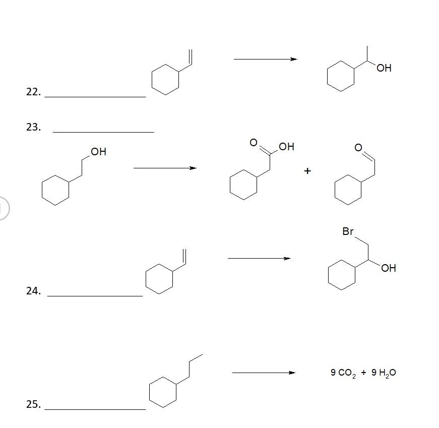 Solved For each of the following reaction setups perform | Chegg.com