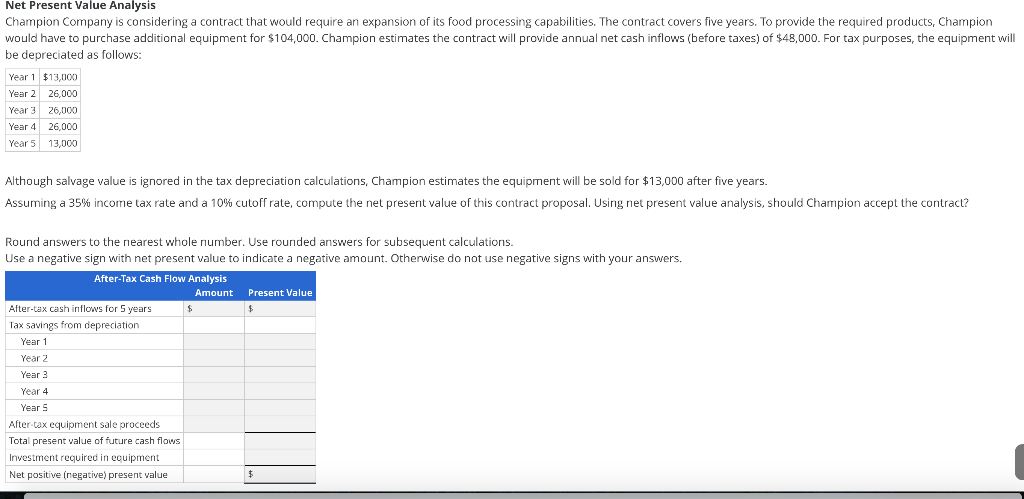 solved-net-present-value-analysis-champion-company-is-chegg