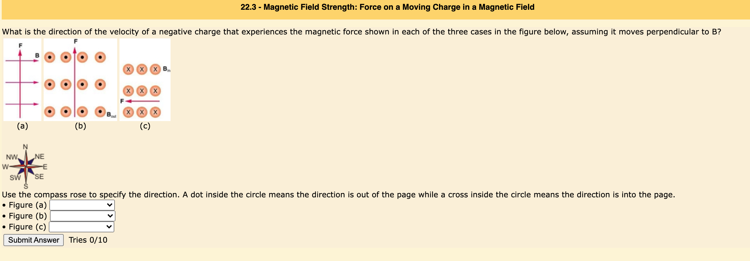 Solved 22.3 - Magnetic Field Strength: Force on a Moving | Chegg.com