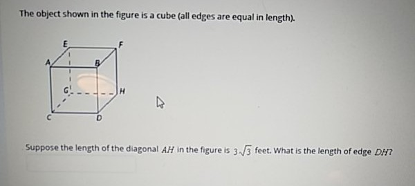 Solved The Object Shown In The Figure Is A Cube (all Edges | Chegg.com