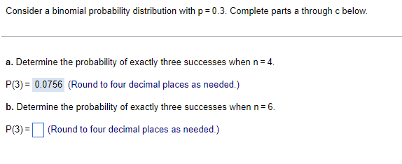 Solved Consider a binomial probability distribution with | Chegg.com