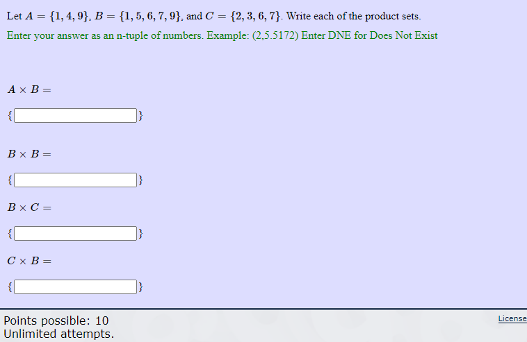 Solved = = Let A = {1, 4,9}, B = {1,5, 6, 7, 9), And C = {2, | Chegg.com