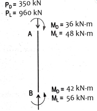 \( \begin{array}{l}P_{D}=350 \mathrm{kN} \\ P_{\mathrm{L}}=960 \mathrm{kN}\end{array} \)