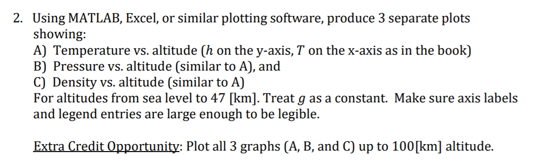 Solved 2. Using MATLAB, Excel, or similar plotting software, | Chegg.com image.