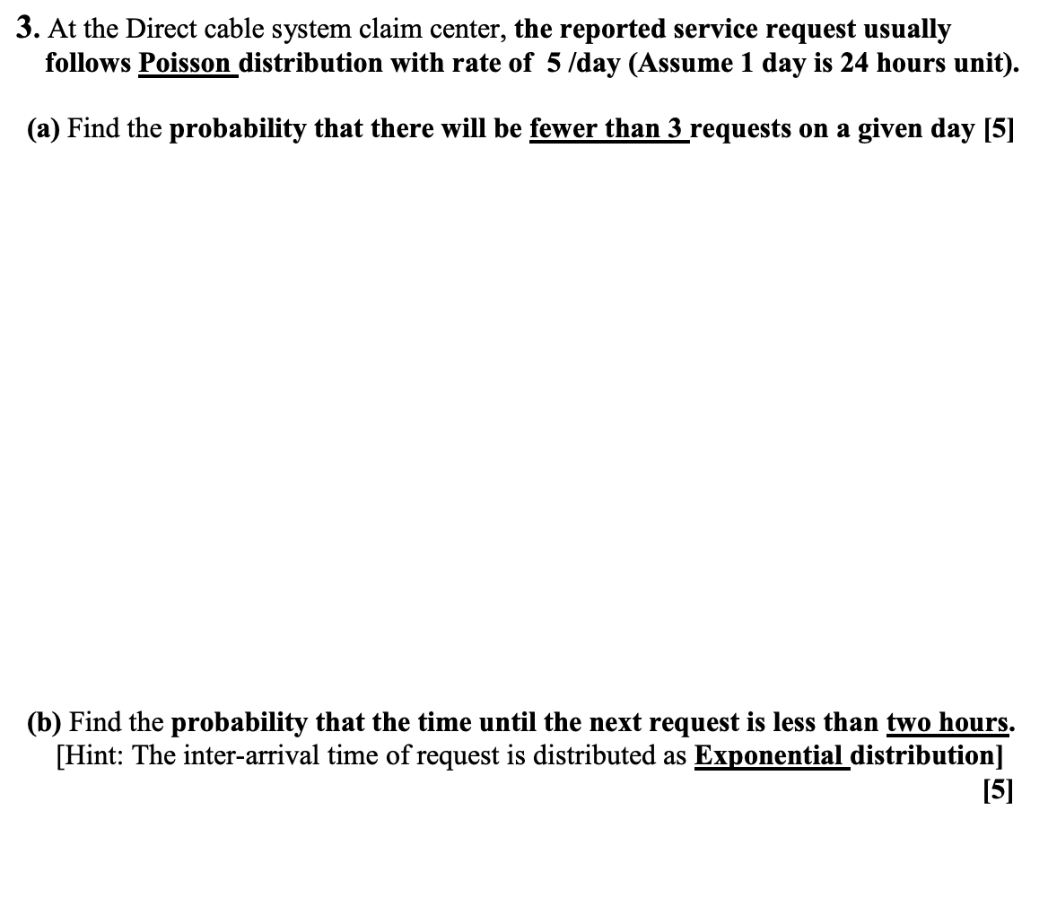 Solved 3. At the Direct cable system claim center, the | Chegg.com